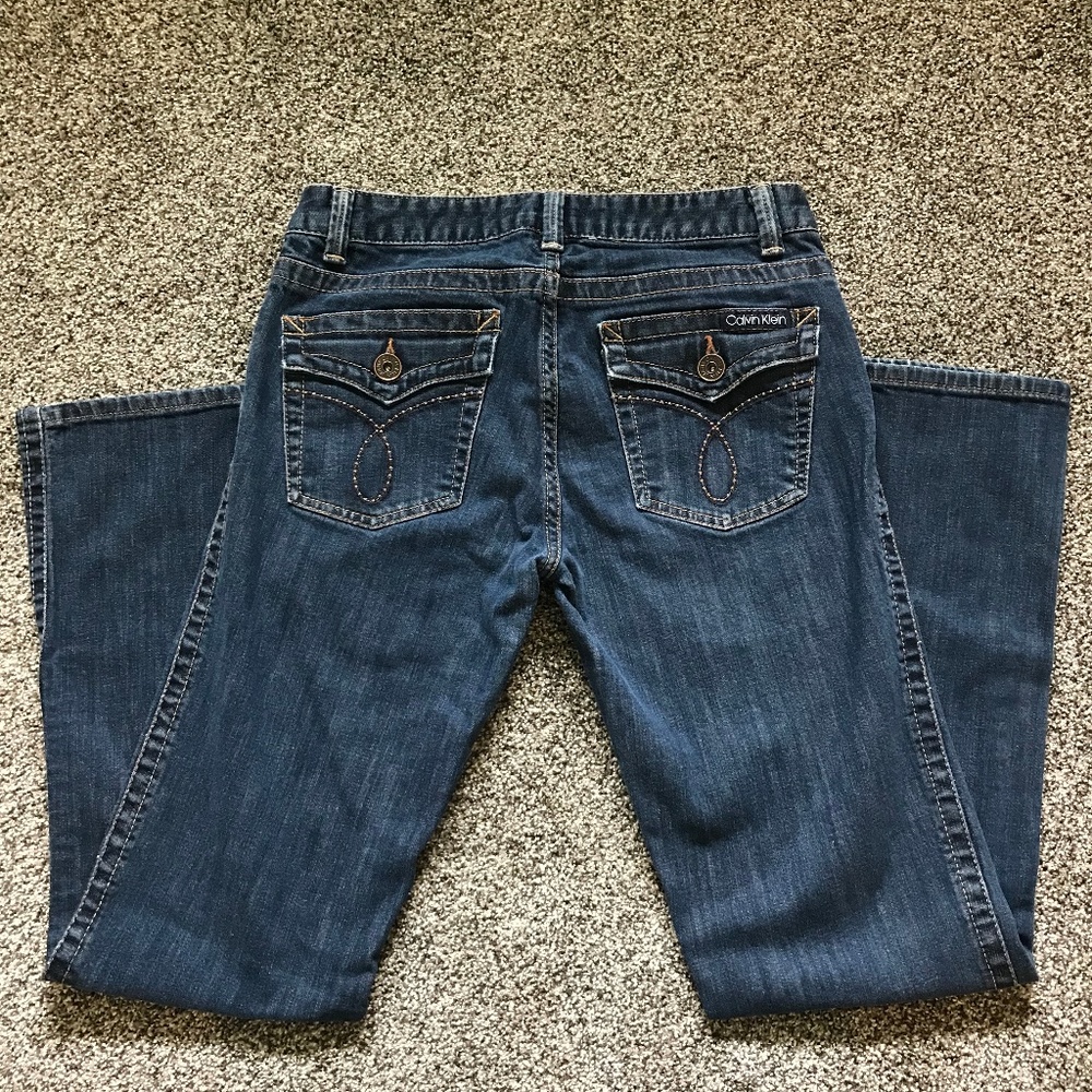 Calvin Klein Straight Leg Mid-rise Jeans